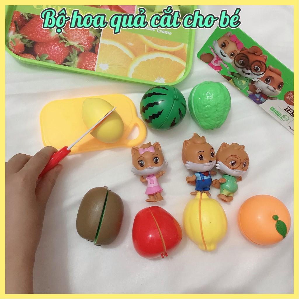 [Giá Tốt] Bộ đồ chơi cắt ghép rau củ quả cho bé cực đẹp-Giúp bé tập các kĩ năng cơ bản, vui chơi thích thú