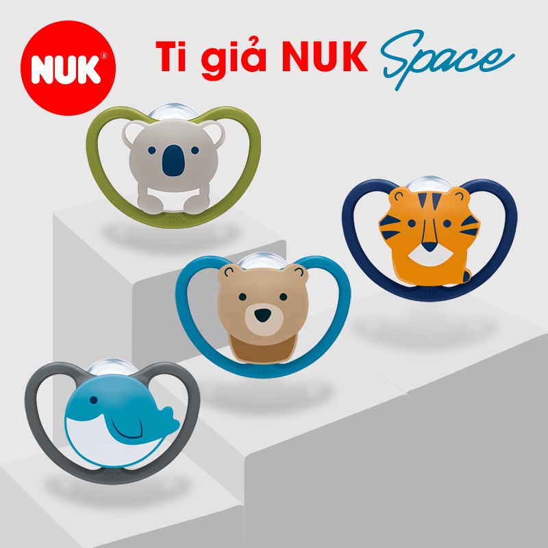 [Chính Hãng] Bộ 2 ti giả chỉnh nha NUK Space Silicone 0-6m, 6-18m, 18-36m