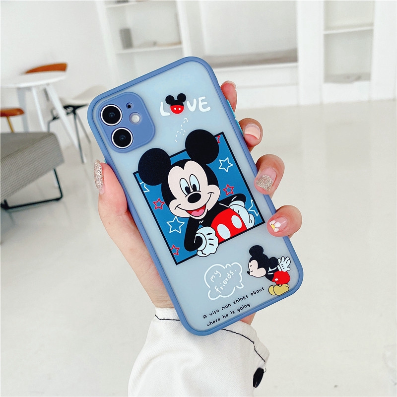 Ốp iphone - Ốp lưng viền nhám Chuột Mickey Love 6s/6splus/7/8/7plus/8plus/x/xs/xs max/11/11pro max - Awifi Case R6-12 | BigBuy360 - bigbuy360.vn