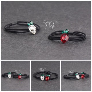 Cột Tóc Pha Lê Trái Dâu Cao Cấp