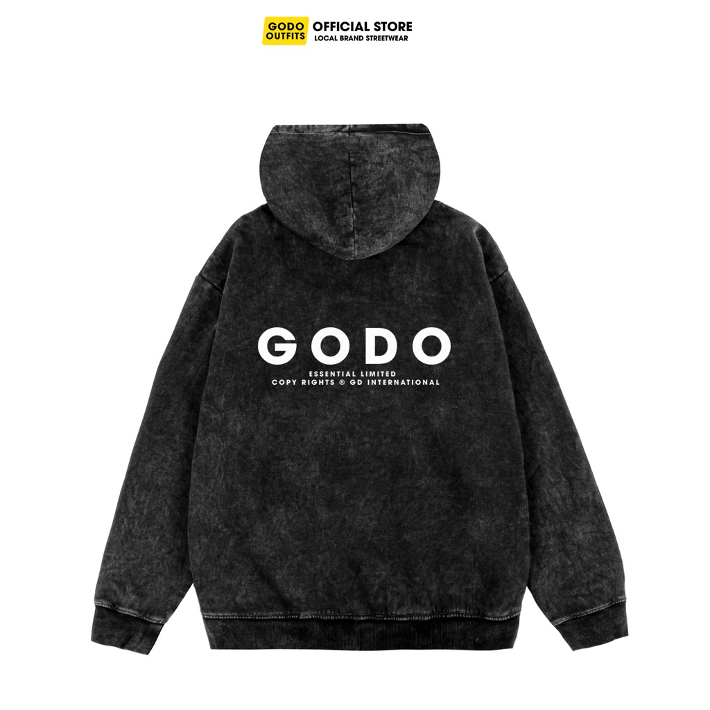 Áo Hoodie Wash Local Brand Unisex GODO Outfits Premium HD04