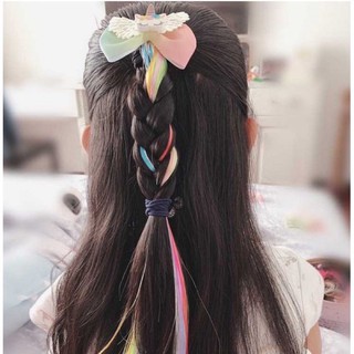 Kẹp tóc giả sắc màu cho bé