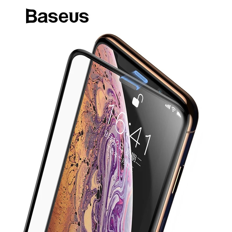 Bộ 2 miếng dán cường lực full màn hình Baseus Screen Protector cho các dòng táo + Kèm ốp viền