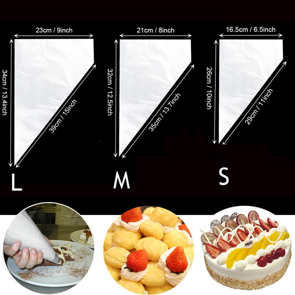 Set 100 Túi Bắt Bông Kem Bằng Nhựa Dùng Một Lần Tiện Dụng