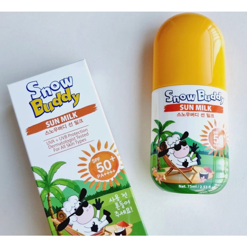 (DẠNG XỊT) Kem chống nắng cho bé từ 1 tuổi Snow Buddy Sun Milk PA++++ SPF 50+ 75ml