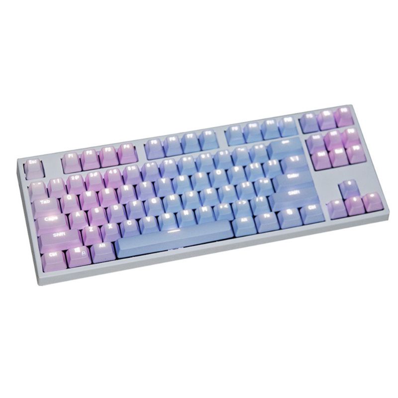 1 Bộ Nút Bàn Phím Thay Thế PBT 87 104 108 Trong Suốt In Chữ Cho Bàn Phím Cơ