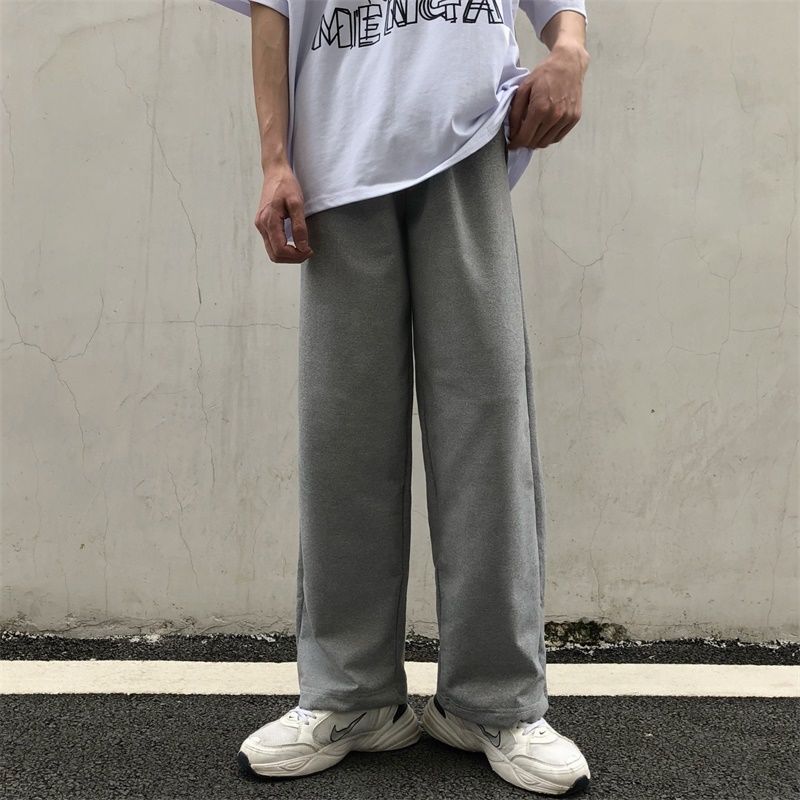 [Miễn Phí Vận Chuyển] Quần Âu 178831Quần Thể Thao Ống Rộng Màu Sắc Cơ Bản Phong Cách Harajuku