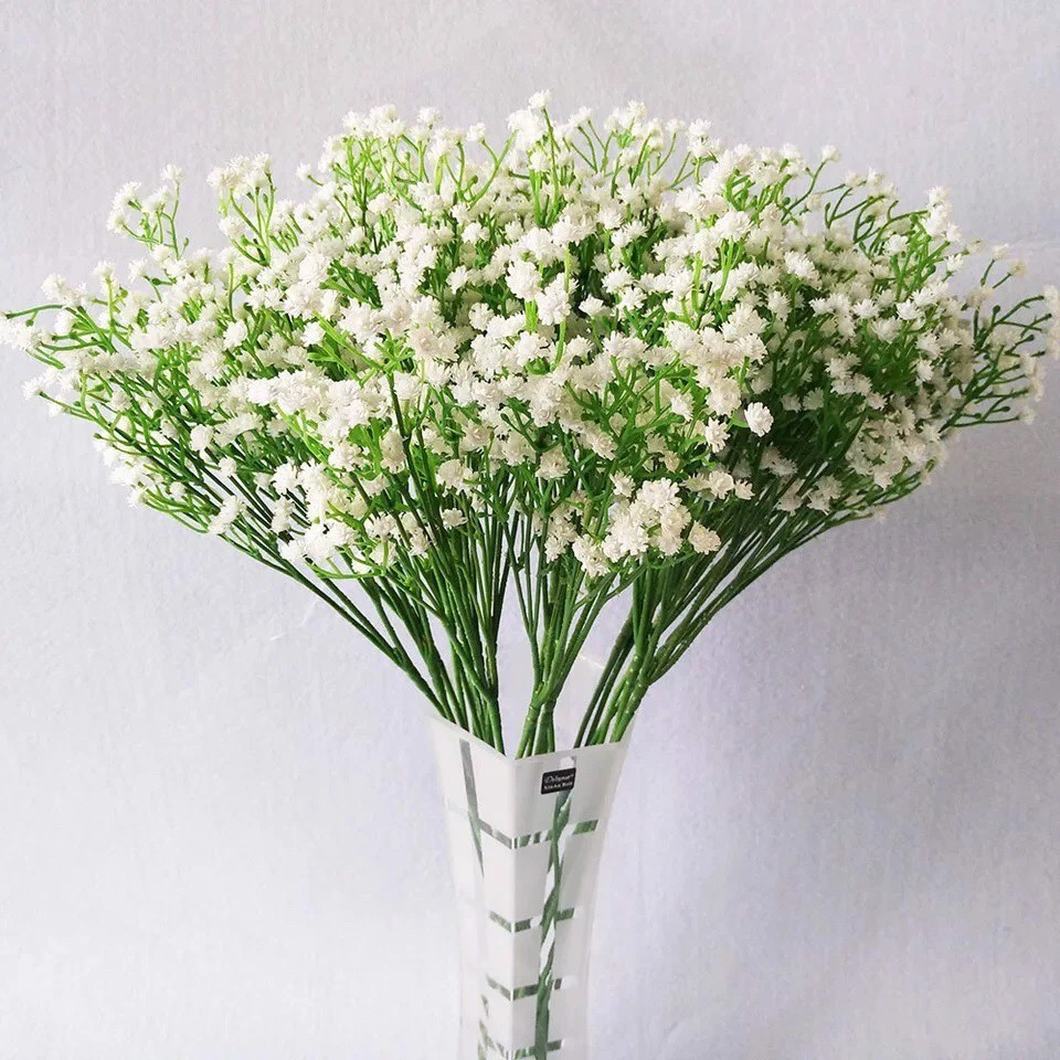 🌺Hoa Baby nhựa cao 30cm🌺 - Hoa giả trang trí lọ hoa, cành điểm