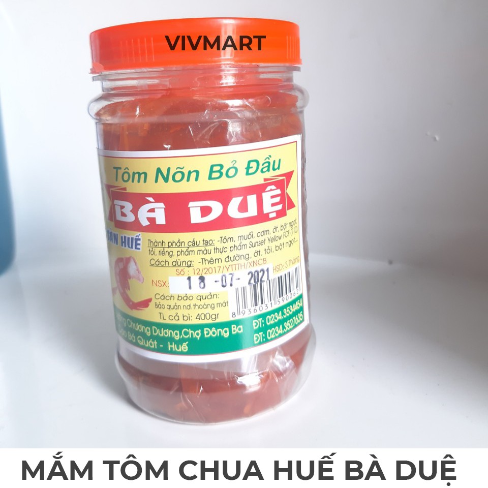 Mắm Tôm Chua Huế Bà Duệ (Tôm Nõn Bỏ Đầu) 400Gr - Đồ Hộp | Vinmart.Co