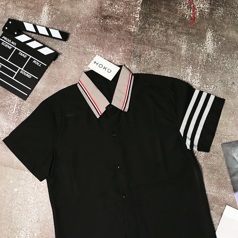 Sơmi sơ mi tay ngắn .