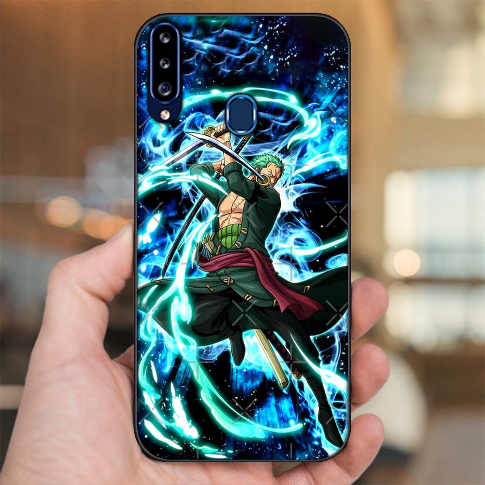 Ốp lưng Samsung A20S viền đen in hình Zoro One Piece