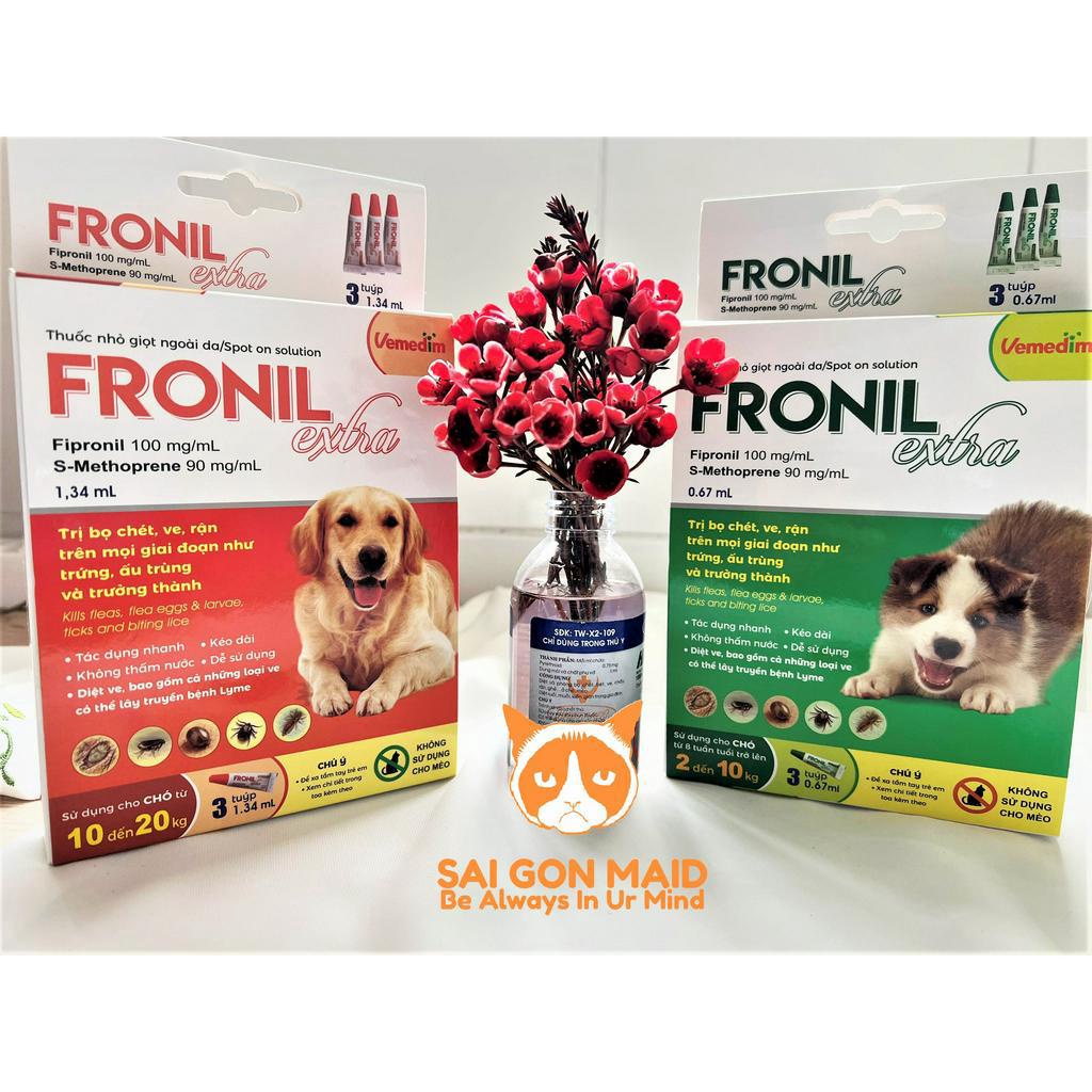 1 tuýp Fronil EXTRA  - Nhỏ gáy ngừa ve rận, bọ chét cho chó từ 10-20kg