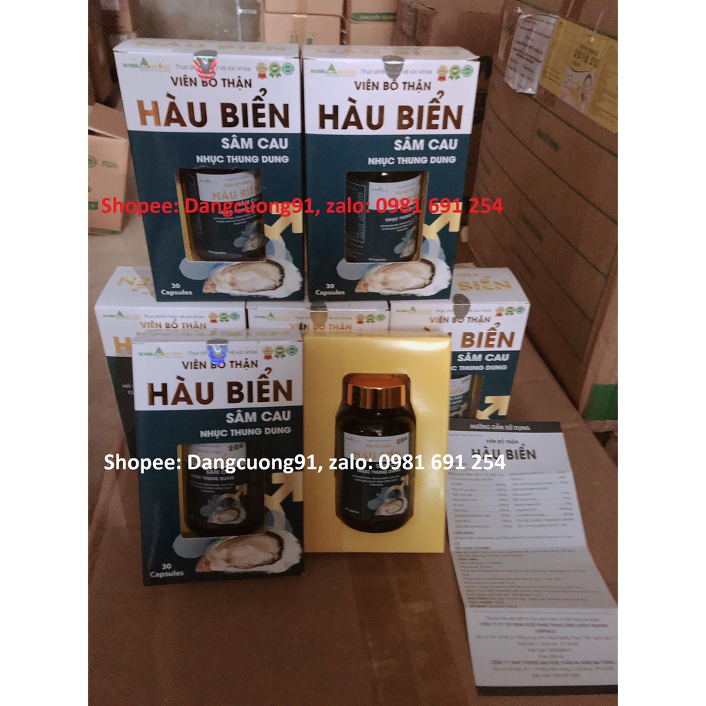 Viên Bổ Thận Hàu Biển Tinh Chất Sâm Cau, Ba Kích, Nhục Thung Dung-Bổ Thận Tráng Dương, Tăng Cường Sinh Lực (hộp 30 viên)