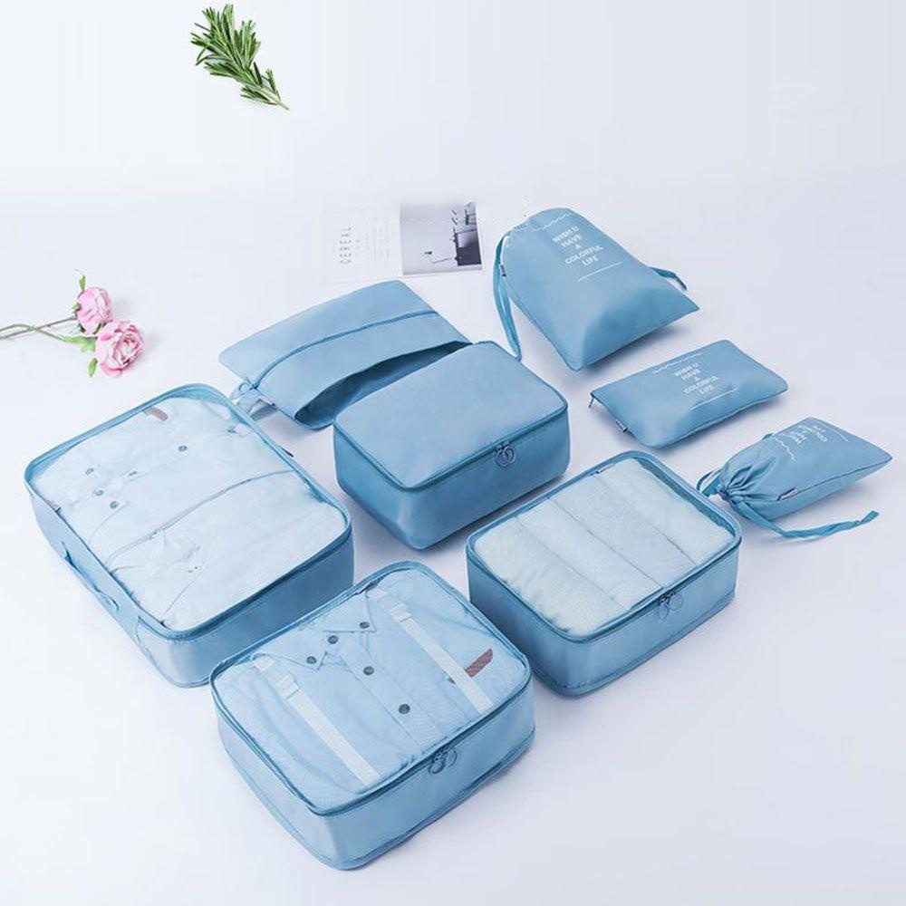 HS Set 8 Túi Lưới Đựng Đồ Du Lịch Chống Thấm Nước