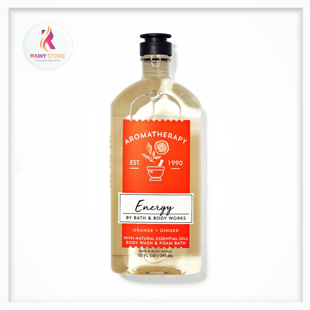 Gel tắm thư giãn Bath & Body Works Aromatherapy Energy Orange + Ginger 295ml