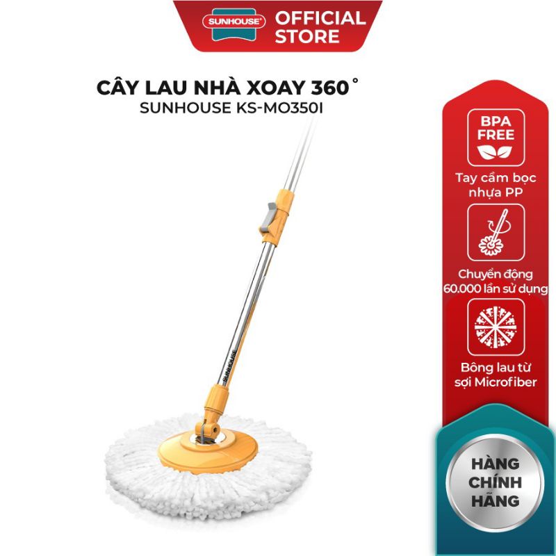 Cây lau nhà xoay 360 độ Sunhouse - Model KS-MO350I