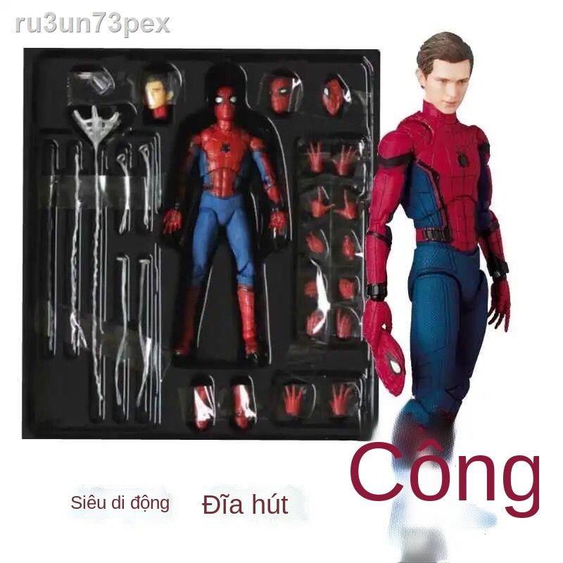 GubeiMarvel Phi thường Anh hùng Người Nhện Phiên bản Deluxe Mô hình làm bằng tay Búp bê Đồ chơi Búp bê Có khớp nối Tran