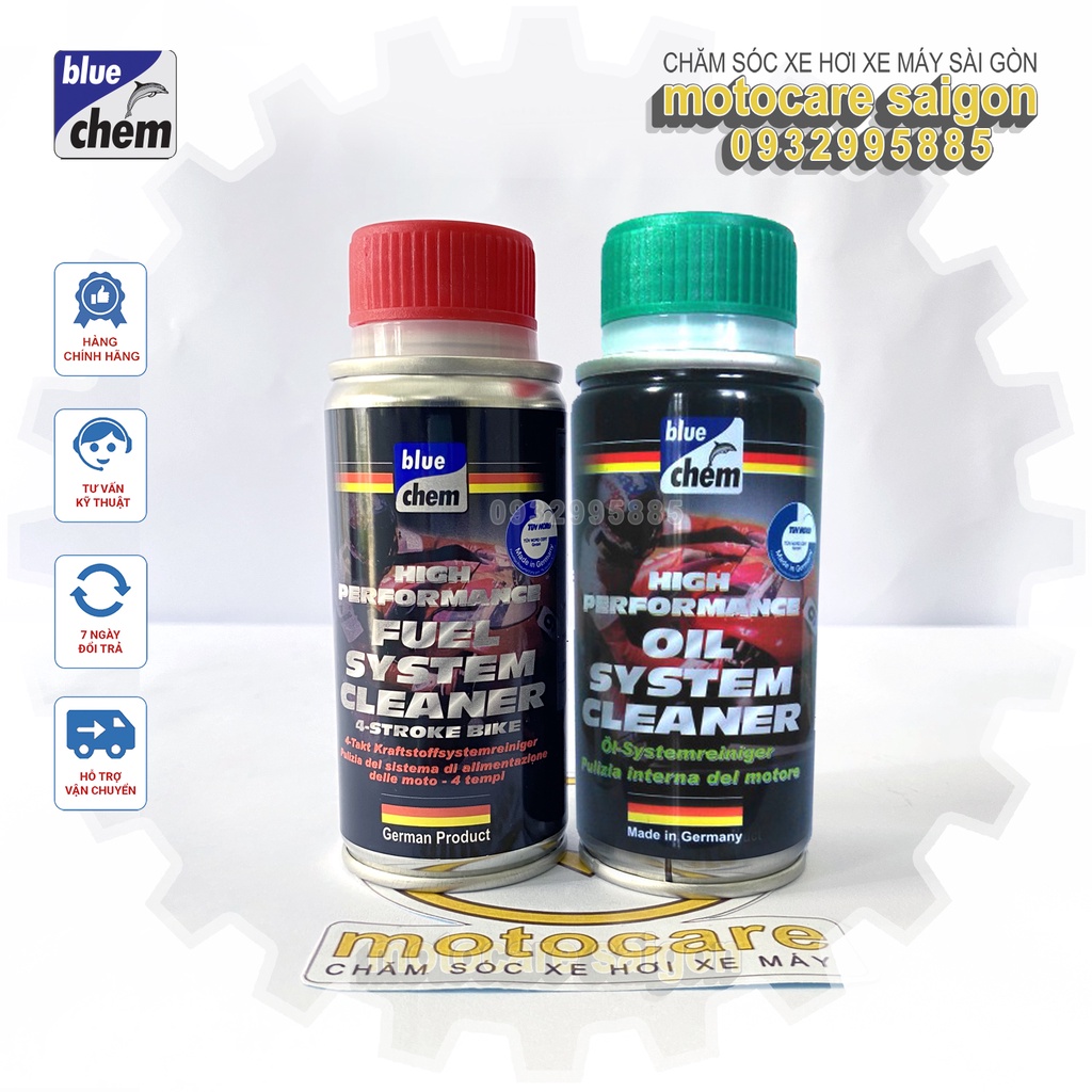 Combo Bluechem Súc động cơ + Súc béc xăng