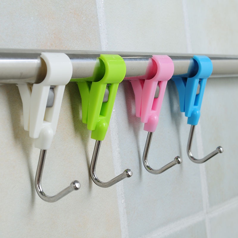 Set 4 Kẹp Đa Năng Phơi Khô Quần Áo Bằng Thép Không Gỉ Phong Cách Nhật Bản Tiện Dụng Cho Nhà Tắm