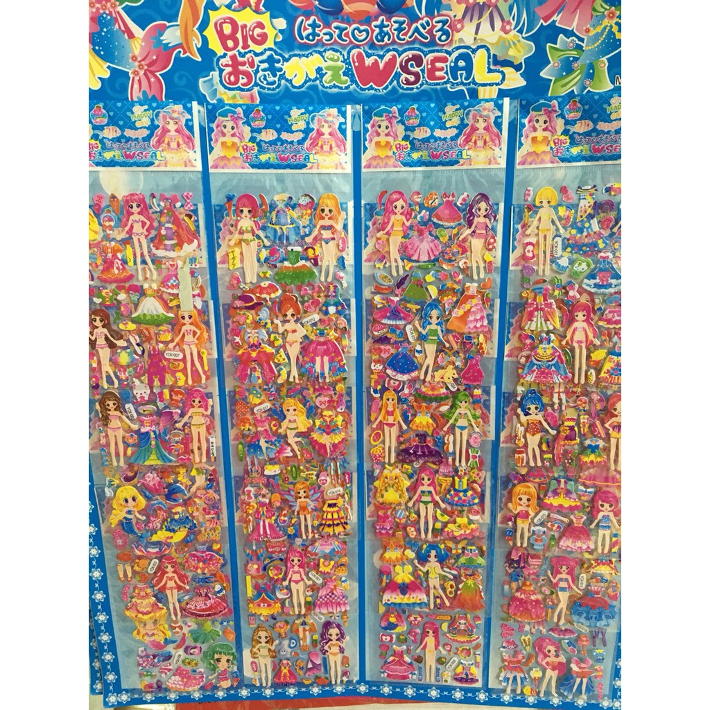 Sticker dán trang trí ⚡ GIÁ SỐC ⚡ 20 tờ hình dán công chúa, hình ngộ nghĩnh siêu đáng yêu cho bé