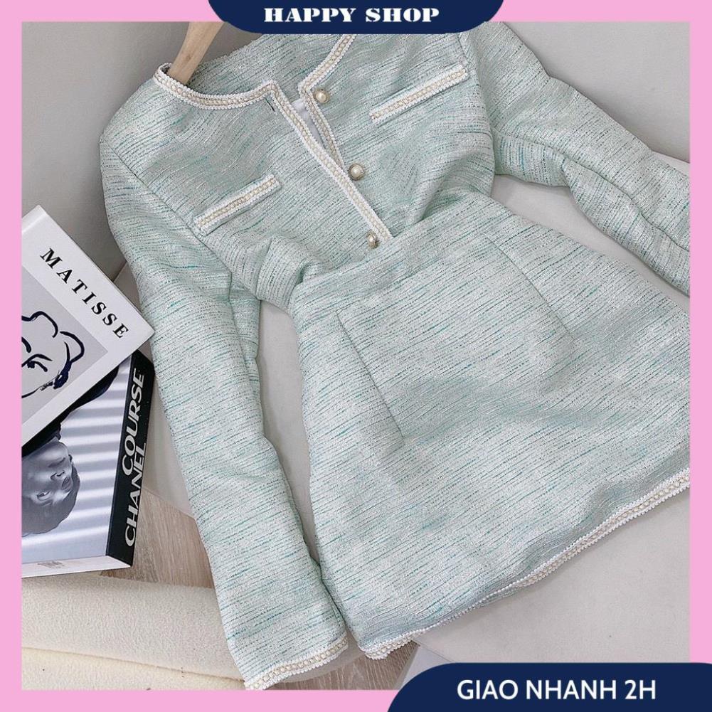 Set Chân Váy Dạ, Áo Khoác Nữ Tay Dài Phối Viền Đính Nút Trang Trí Kèm Chân Váy Ngắn Chữ A Chất Dạ Dày Dặn, Hàng Thiết Kế | BigBuy360 - bigbuy360.vn