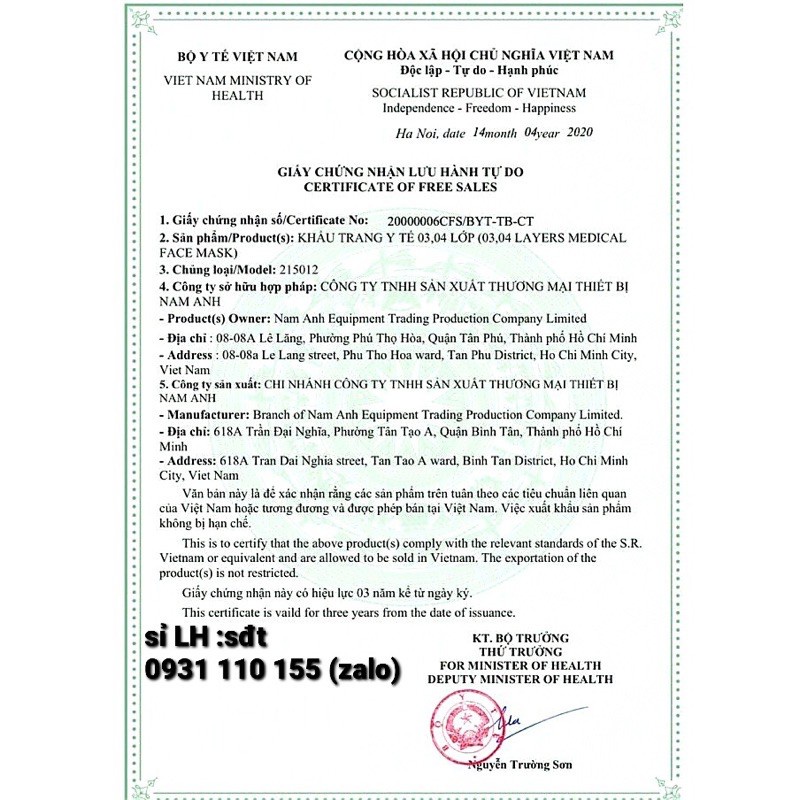 Khẩu trang y tế 4 lớp kháng khuẩn