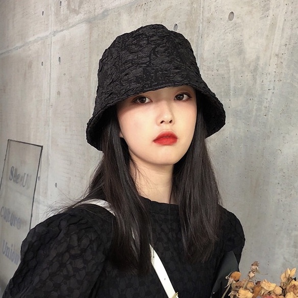 Nón Tai Bèo Màu Đen Thời Trang Xuân Thu Phong Cách Hàn Quốc Cá Tính Cho Nữ