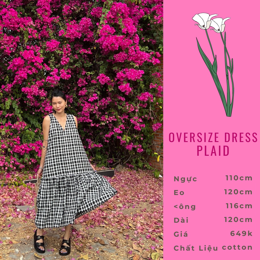 MADAMN - Đầm Oversize Caro To, Kiểu Dáng Thoải Mái