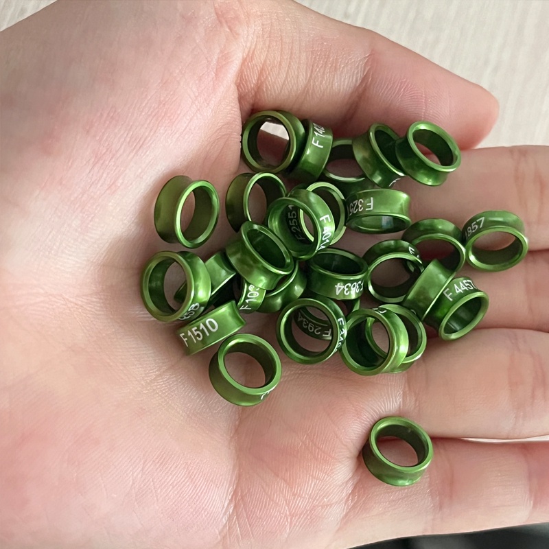 7mm Vòng đeo cho chân vẹt, giá 10pcs vòng chân chim đủ size, nhiều màu sắc, dụng cụ làm đẹp phân biệt