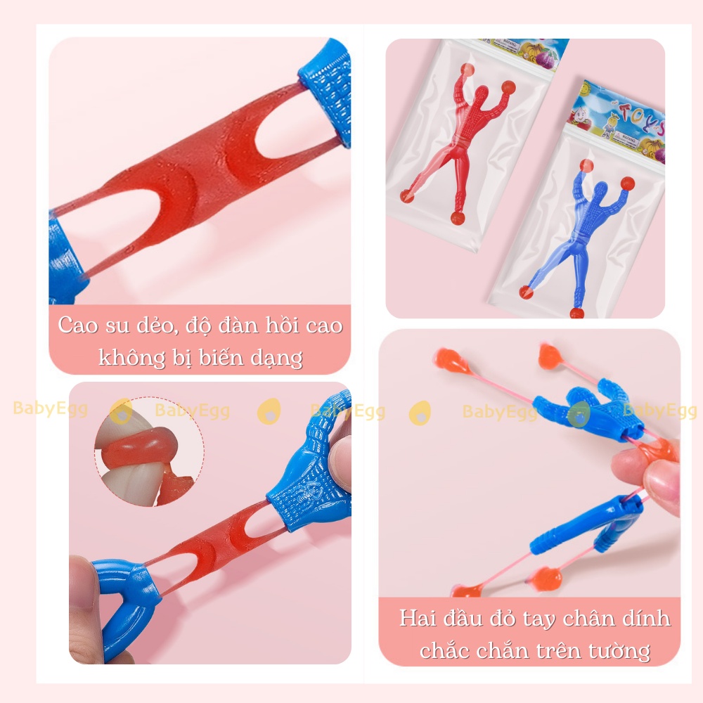 Siêu nhân người dính tường kéo dài người nhện cao su đồ chơi trẻ em cho bé trai bé gái leo tường bé 3 4 5 6 7 8 9 tuổi