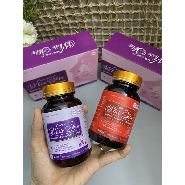 Viên uống trắng da maxlove white skin