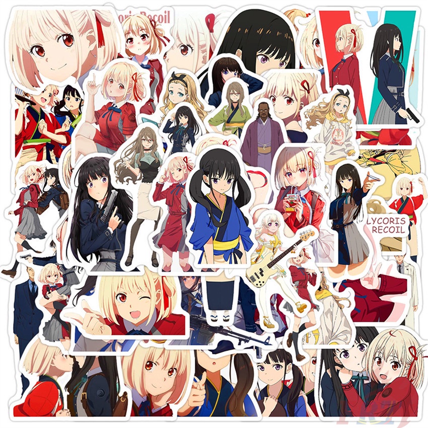 ❉ Lycoris Recoil Series 01 Stickers ❉ 50Pcs/Set DIY Luggage Laptop Skateboard Doodle Decals Stickers