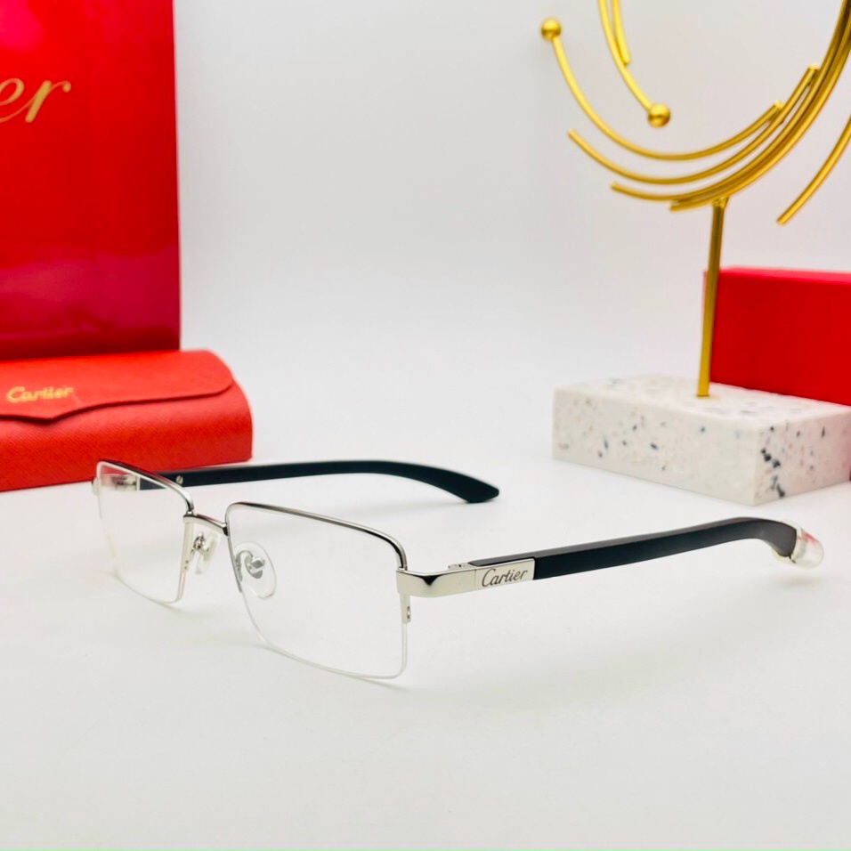 Gọng Kính Kim loại, Càng Gỗ, Mắt kính cận nam, Hàng Cao Cấp, Kèm Full Box, Bảo hành 12 tháng - donghokinhmat168