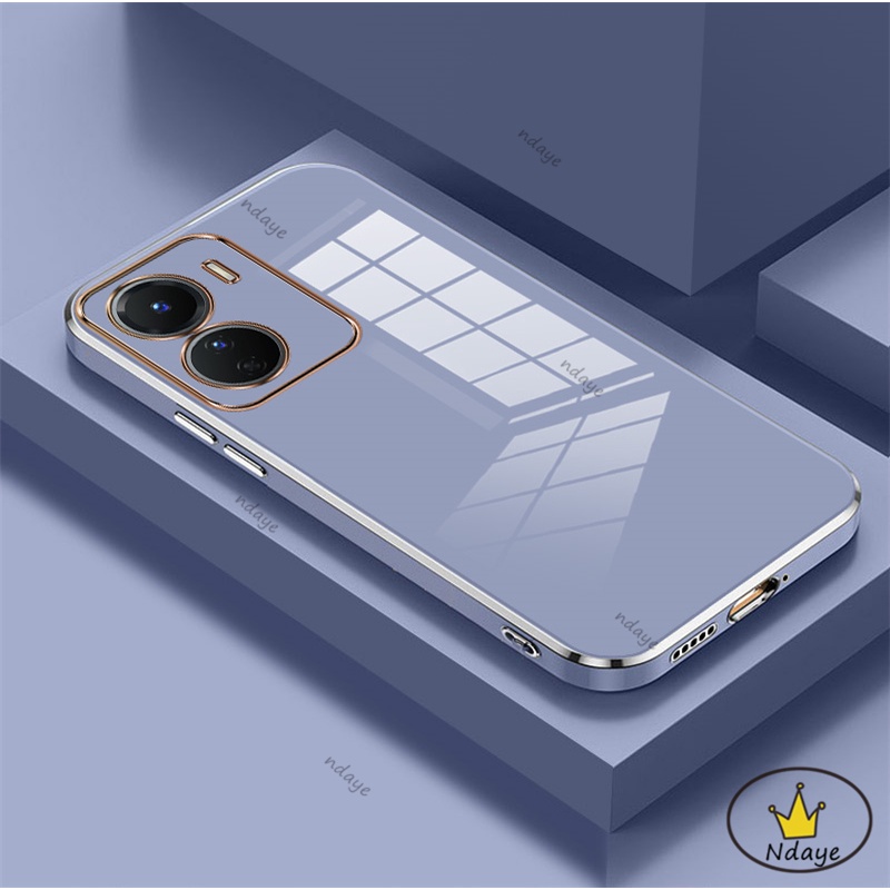 Ốp Lưng VIVO Y16 Y21 Y15S Y01 Y15A Y21S Y33T Y33S T1X Y20 Y20S Y12S Y12A Y35 Ốp Điện Thoại Viền Thẳng Màu Macaron Cho NDYZB