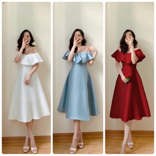 Đầm bẹt vai bèo ngực