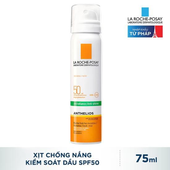 La Roche-Posay - Xịt Chống Nắng Kiểm Soát Bóng Nhờn &amp; Bảo Vệ Da Trước Tác Hại Của UVA &amp; UVB SPF50 Anthelios 75ml