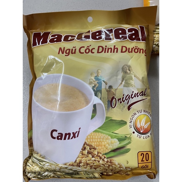 Ngũ cốc dinh dưỡng MacCereal Bổ sung canxi bịch 560g ( Túi 20 gói )