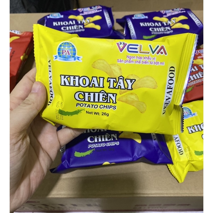 COMBO 30 GÓI BÁNH SNACK KHOAI TÂY CHIÊN VELVA FOOD