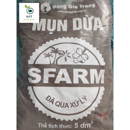Mụn Dừa, Xơ Dừa Đã Qua Xử Lý bao 5Dm3  Làm Giá Thể Trồng Cây
