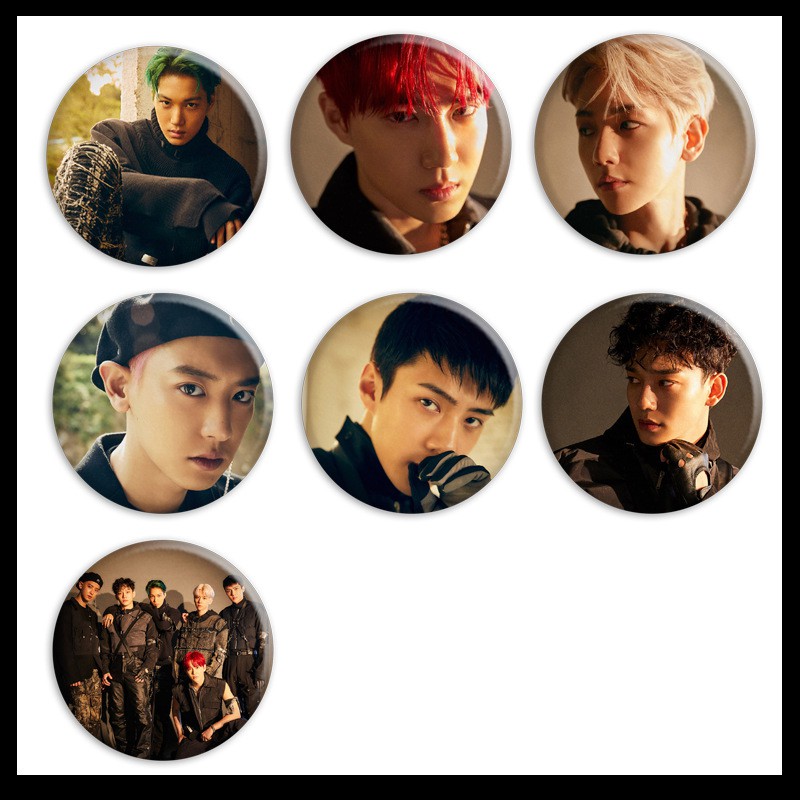 Huy hiệu cài áo IN HÌNH EXO ver Obsession dễ thương tiện lợi