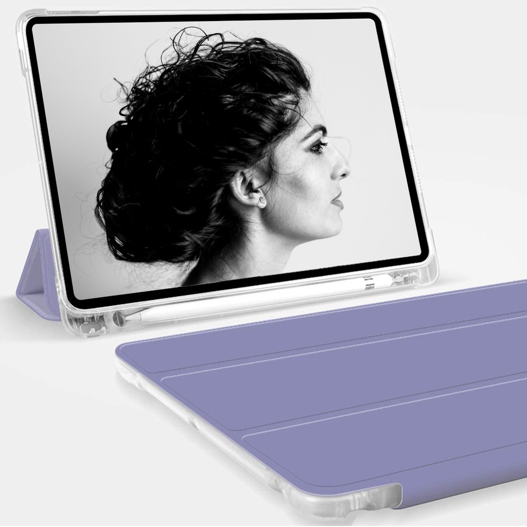 Bao Da Trong Suốt Có Khe Cắm Bút Cho iPad Air 4 10.9 Pro 11 2020 8gen 7Gen 10.2 2019 air1 air2 6th 5th 9.7 air3 Pro 10.5 2017 mini5 mini4