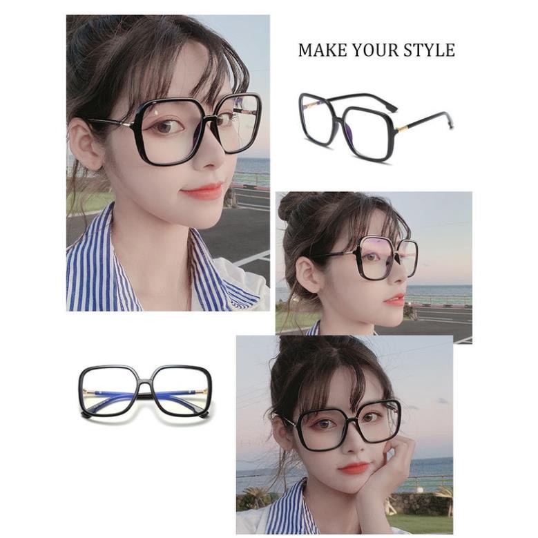 Kính Thời Trang Hàn Quốc Gọng Vuông To Tròn Hot Trend D75