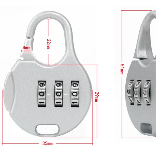 Ổ khóa mini balo valy chống trộm – Sản phẩm siêu bền chất lượng cao