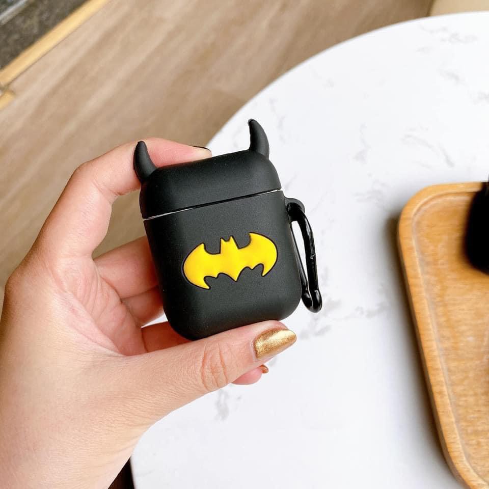 Case Vỏ Bọc Airpods Hình Bat Man Đựng Hộp Sạc Tai Nghe Airpod Pro Bằng Silicon Dẻo Đẹp