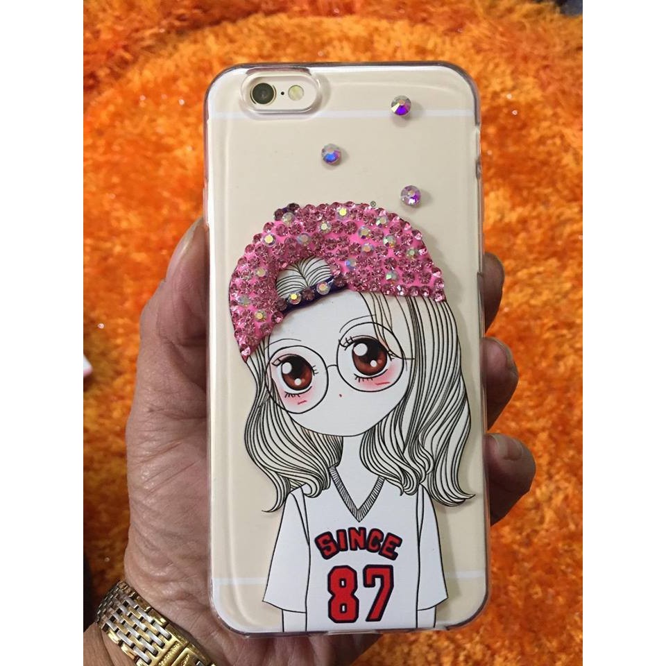 ốp lưng iphone 6,6plus,7,7plus,8,8plus đính đá dễ thương