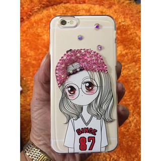 ốp lưng iphone 6,6plus,7,7plus,8,8plus đính đá dễ thương