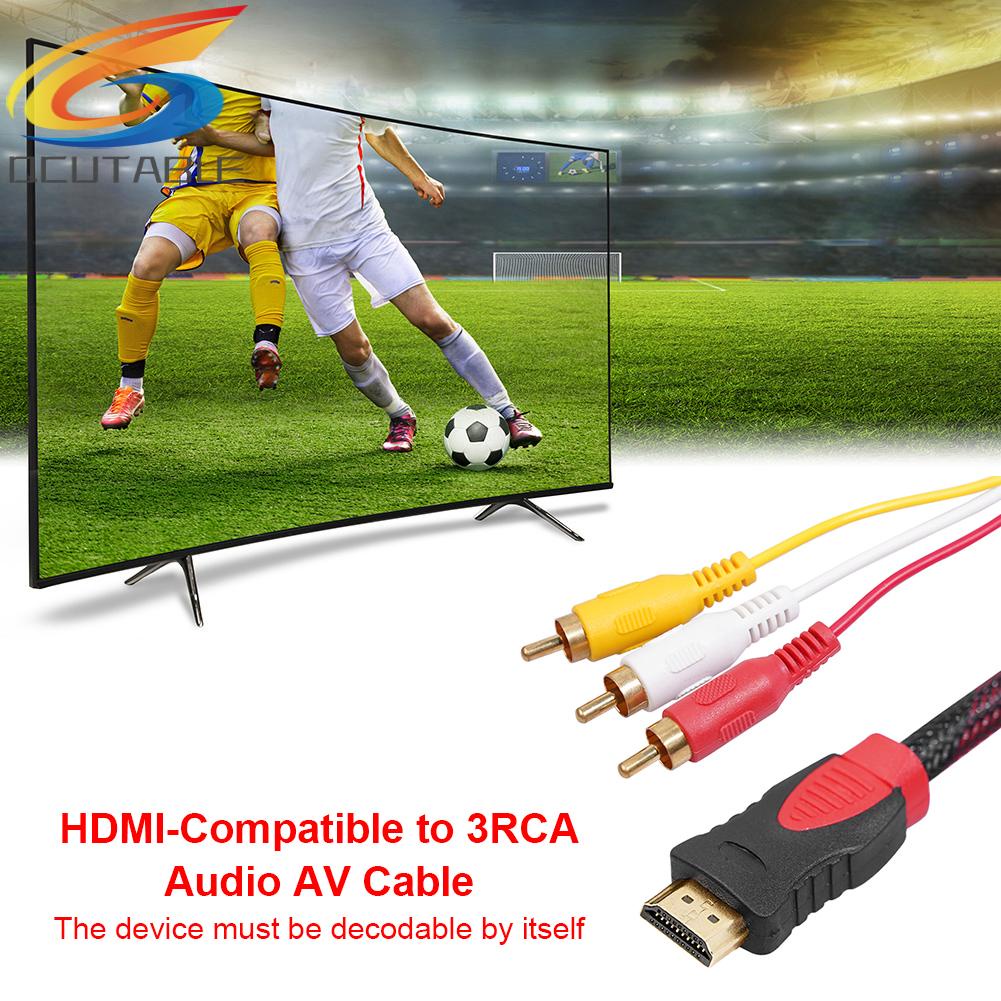 Dây Cáp Chuyển Đổi Hdmi-Compatible Sang 3RCA AV Dùng Cho TV Box