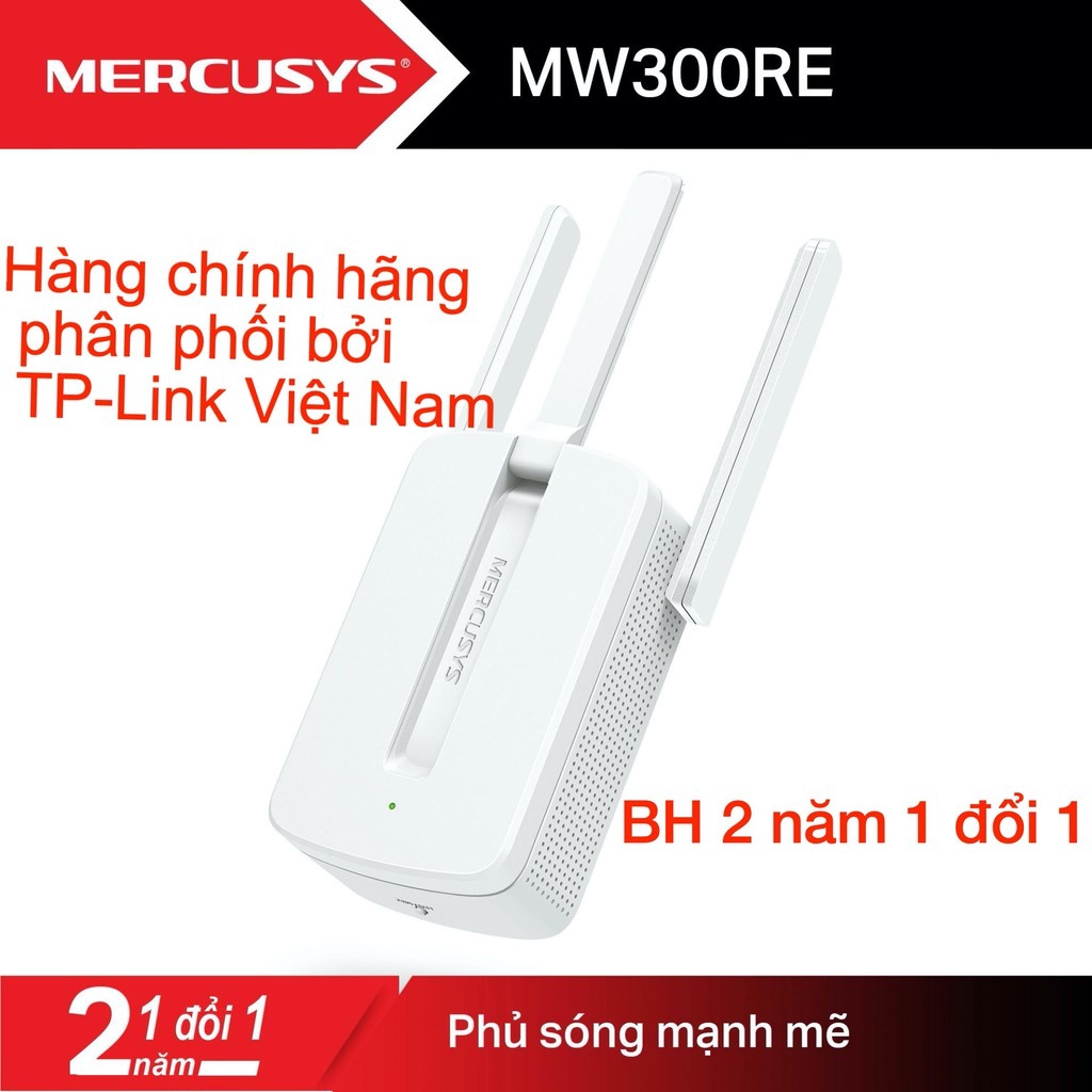 Giá Tốt-Mercusys N 300Mbps Bộ kích sóng WiFi 3 Râu -MW300RE- Hàng chính hãng phân phối bởi TP-Link Việt Nam