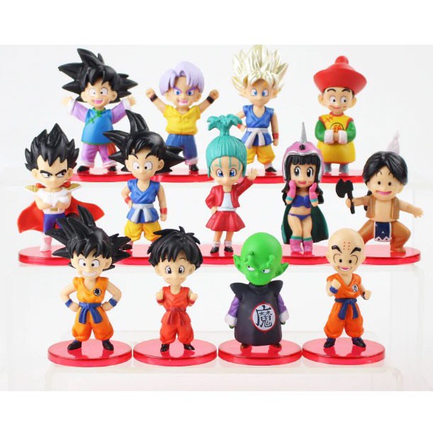 Bộ 13 Mô Hình Nhân Vật Trong Truyện Dragon Ball - Có Giá Đỡ