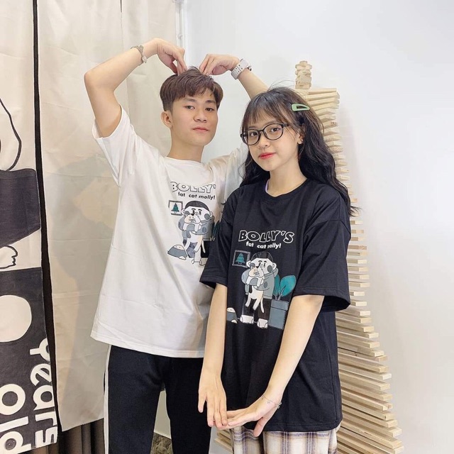 Áo Thun Unisex ❤️FREESHIP❤️Áo Thun Tay Lỡ BOLLY màu ĐEN/TRẮNG/TAN❤/Nam nữ unisex | BigBuy360 - bigbuy360.vn